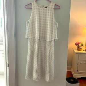 Beautiful soft blue and off white dress from Ann Taylor